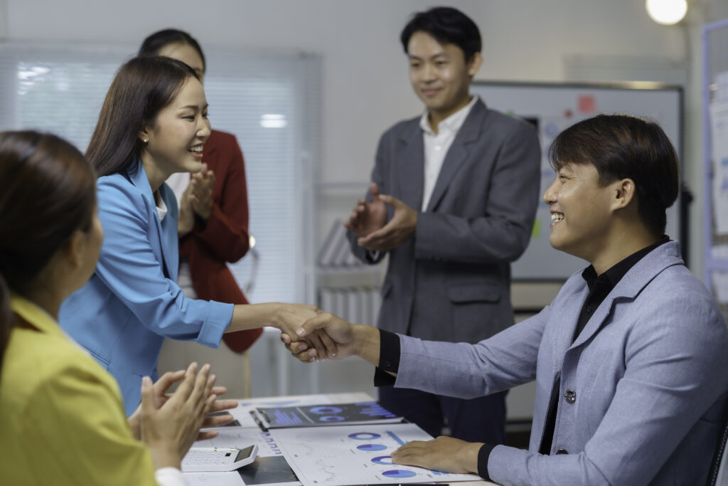 A newly hired professional for a sales career.